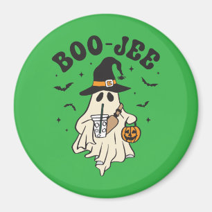 Aimant Joli fantôme boo avec café glacé