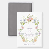 Aimant Joli Fleur sauvage de printemps | Aimez-vous grand (Recto/Verso)