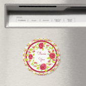 Aimant Joli fleuri merci (In Situ (Lave-vaisselle))