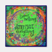 Aimant Joli Floral Apprécier Tout Inspirationnel (Devant)