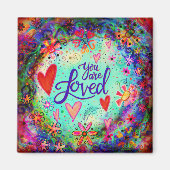 Aimant Joli Floral Vous êtes Aimé Ami Inspirivity (Devant)