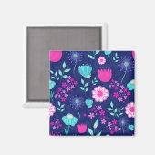 Aimant Joli fond à motif floral (Recto/Verso)