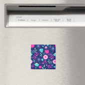 Aimant Joli fond à motif floral (In Situ (Lave-vaisselle))