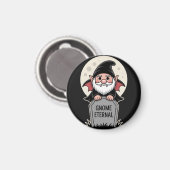 Aimant Joli gnome vampire de dessin animé debout devant u (Recto/Verso)