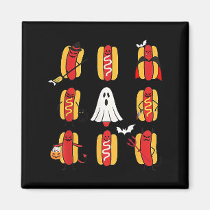 Aimant Joli Halloweiners Hot Dog Ghosts Halloween C