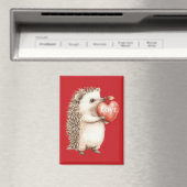 Aimant Joli Hérisson Coeur Rouge Amour (In Situ (Lave-vaisselle))