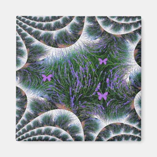 Aimant Joli jardin de lavande....... (Devant)