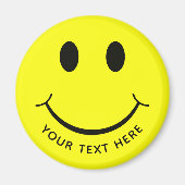 Aimant Joli Jaune Visage Ajouter Tex (Devant)