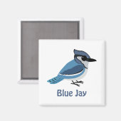 Aimant Joli Jay bleu (Recto/Verso)