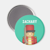 Aimant Joli Jouet de Noël Soldier Garçon en Rouge (Recto/Verso)