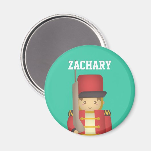 Aimant Joli Jouet de Noël Soldier Garçon en Rouge (Recto/Verso)