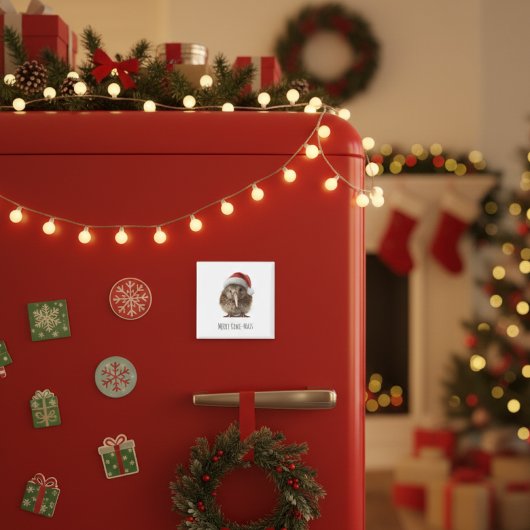 Aimant Joli Kiwi de Noël, coutume