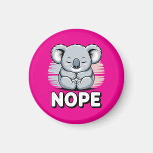 Aimant Joli koala endormi “Non” Dessin animé drôle