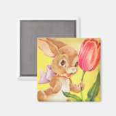 Aimant Joli lapin de Pâques (Recto/Verso)