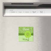 Aimant Joli Lave-vaisselle Floral Vert (In Situ (Lave-vaisselle))