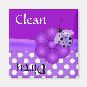 Aimant Joli lave-vaisselle violet Ladybug magnétique