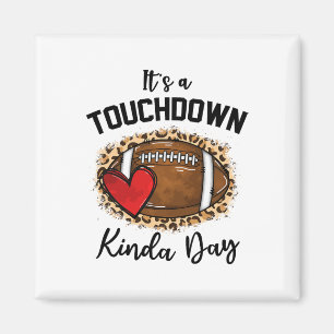 Aimant Joli léopard C'est une journée de touchdown Footll