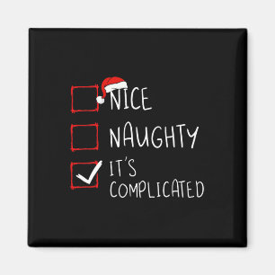 Aimant Joli Méchant C'est une liste de Noël compliquée du