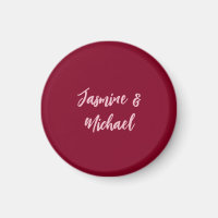 Joli Minimaliste Rouge Bourgogne Calligraphie Nom