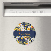 Aimant Joli Motif Chamomile & Poppies Personnalisé (In Situ (Lave-vaisselle))