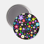Aimant Joli motif de fleurs (Recto/Verso)