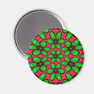Aimant Joli Motif de fleurs Abstraites