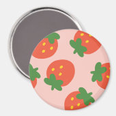 Aimant Joli motif de fraise (Recto/Verso)