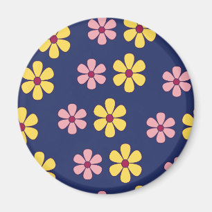 Aimant Joli motif de grandes fleurs