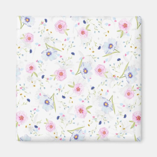 Aimant Joli motif floral (Devant)