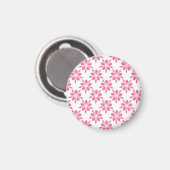 Aimant Joli Motif rose et blanc fleur de neige (Recto/Verso)