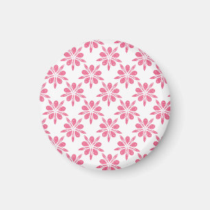 Aimant Joli Motif rose et blanc fleur de neige