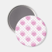Aimant Joli motif rose roses (Recto/Verso)