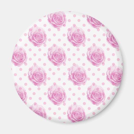 Aimant Joli motif rose roses (Devant)