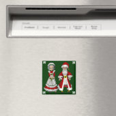 Aimant Joli Noël à M. et Mme Claus (In Situ (Lave-vaisselle))
