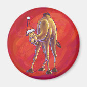 Aimant Joli Noël Camel En Rouge (Devant)