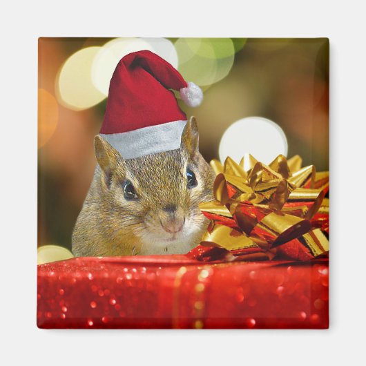 Aimant Joli Noël Chipmunk (Devant)