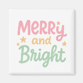 Aimant Joli Noël moderne coloré (Devant)