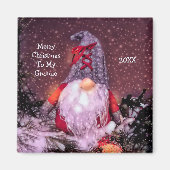 Aimant Joli Noël Whimsical Gnome Holiday Tree (Devant)