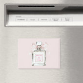 Aimant Joli nœud de bouteille de parfum rose (In Situ (Lave-vaisselle))
