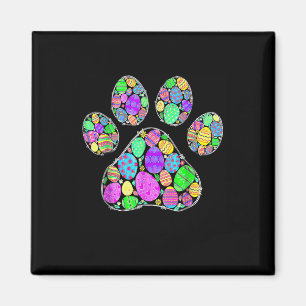 Aimant Joli Oeufs de Pâques colorés Chien Chat Paw Lover 