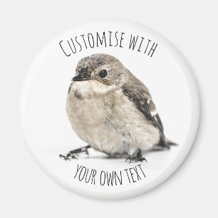 Aimant Joli Oiseau de Jardin Texte Personnalisé