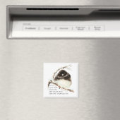 Aimant Joli oiseau junco, Écriture, Matt 11:28, Repos (In Situ (Lave-vaisselle))