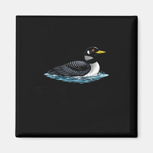 Aimant Joli Oiseau Loup Canadien Stupide (Devant)