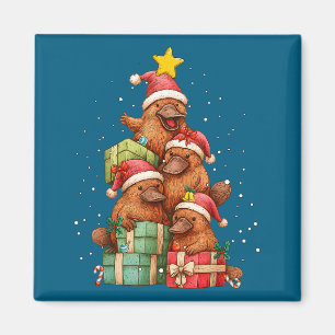 Aimant Joli Ornithorynque Le Sapin de Noël Chapeau de Noë
