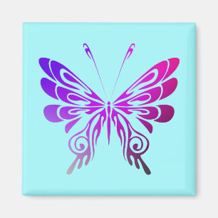 Aimant Joli papillon décoratif multicolore