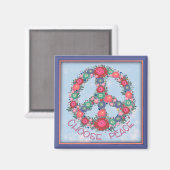 Aimant Joli Pastel Floral Choisissez Peace Inspirivity (Recto/Verso)
