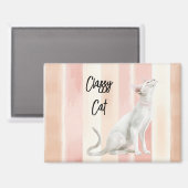 Aimant Joli Peach Pink Crème raypes Chat (Recto/Verso)