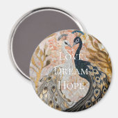 Aimant Joli Peacock Pink Gold Noël (Recto/Verso)