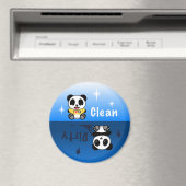 Aimant Joli Petit Pandas Propre Sale (In Situ (Lave-vaisselle))
