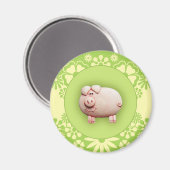 Aimant Joli porc rose (Recto/Verso)